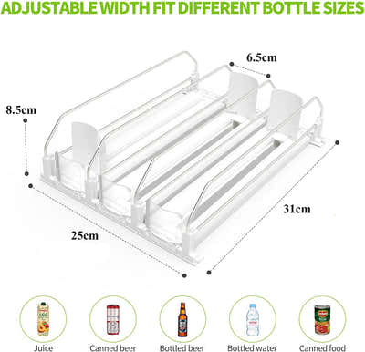 DS BS 3 Row Soda Can Dispenser with Spring Loaded Pusher