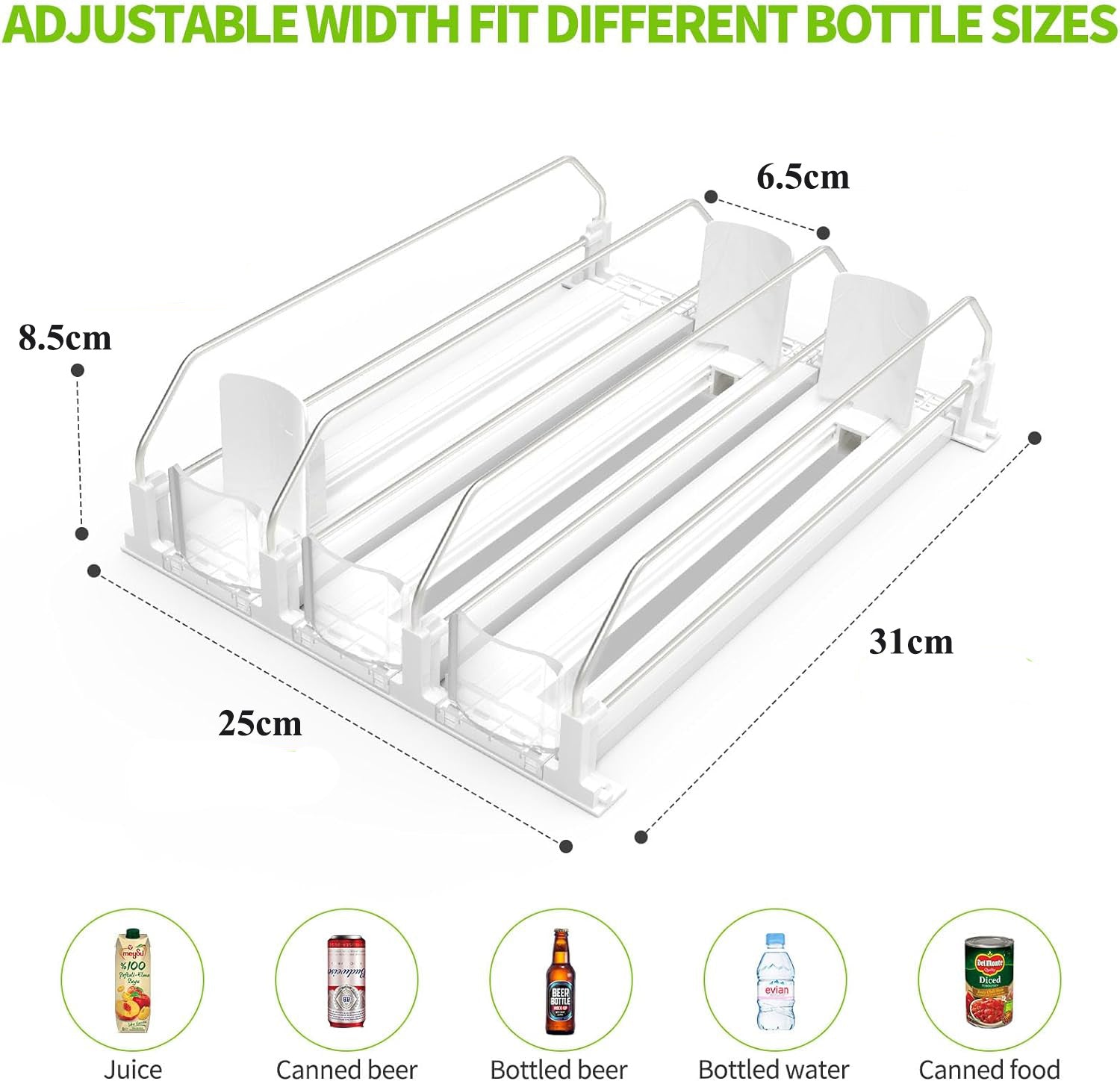 DS BS 3 Row Soda Can Dispenser with Spring Loaded Pusher