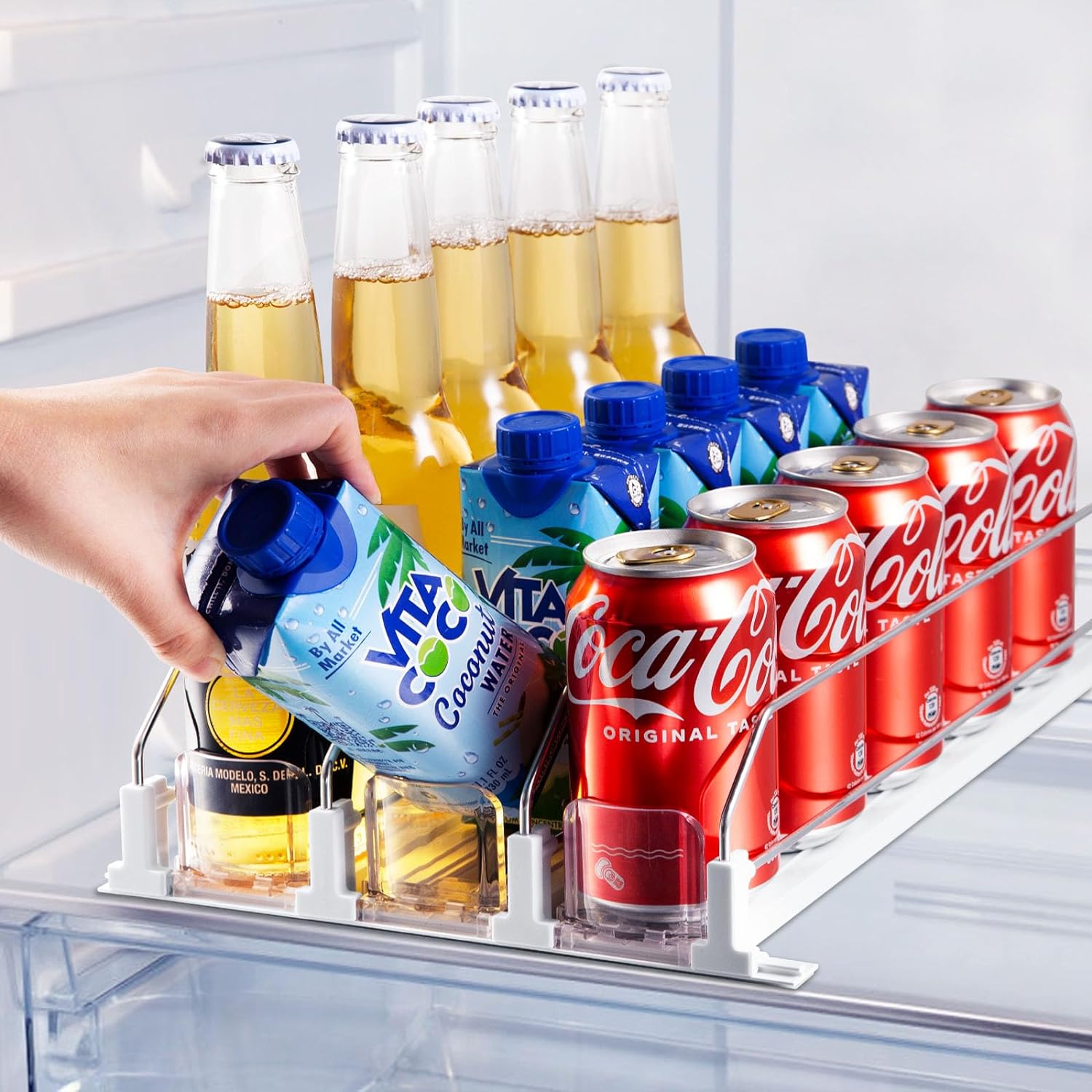 DS BS 3 Row Soda Can Dispenser with Spring Loaded Pusher
