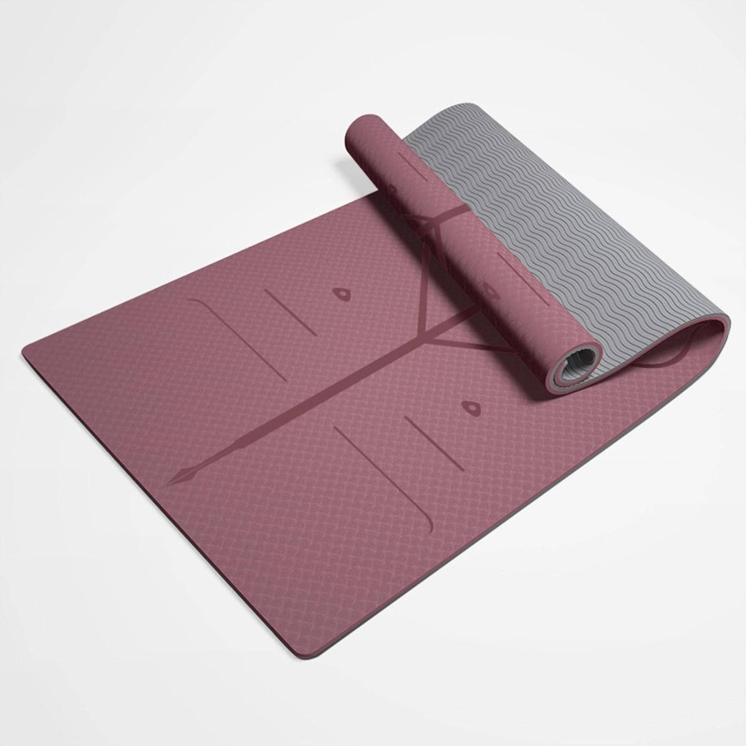 DS BS Extra Wide Long and Thick Pilates  Yoga Fitness Mat - Purple