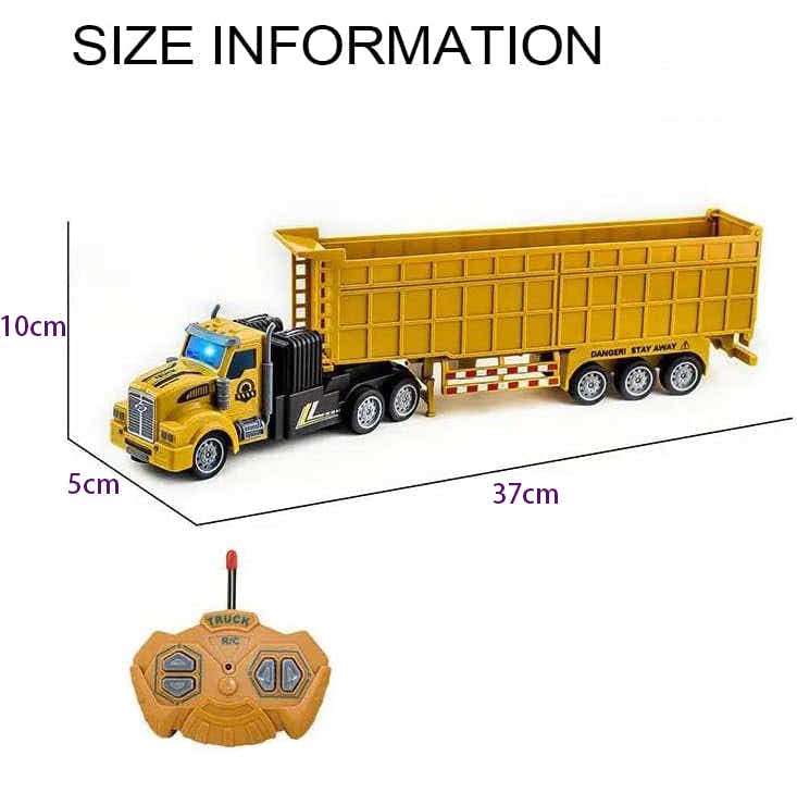 DS BS 4 Channel Remote Control Dump Truck with Trailer Toy