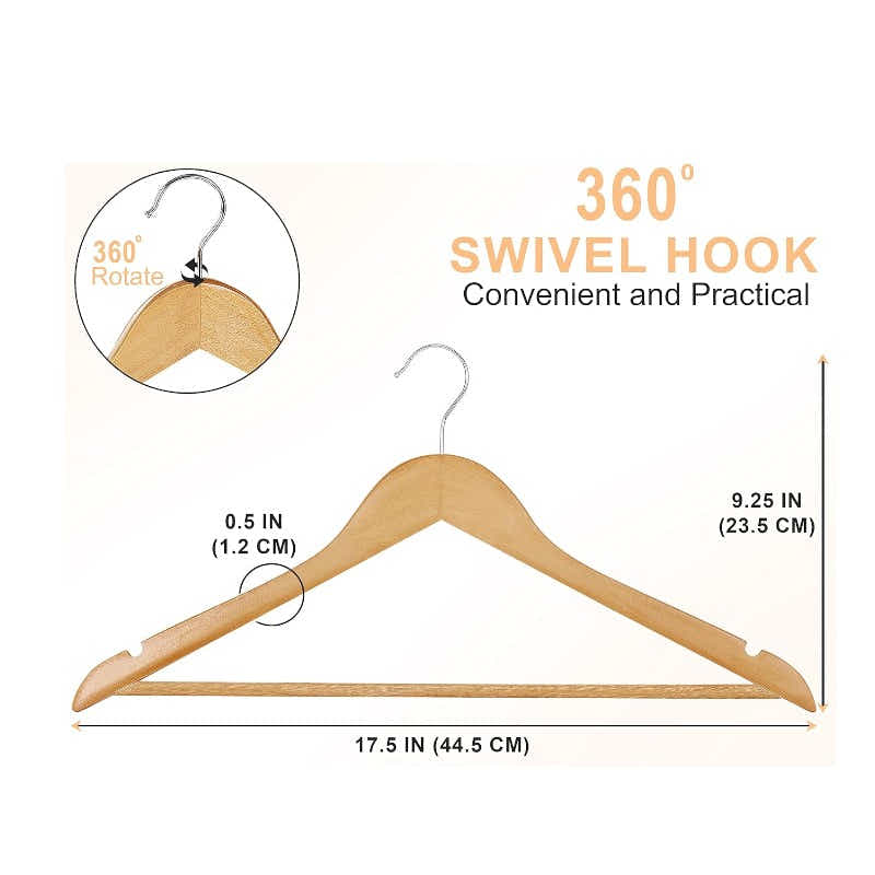 DS BS Wooden Hangers 10 Pack