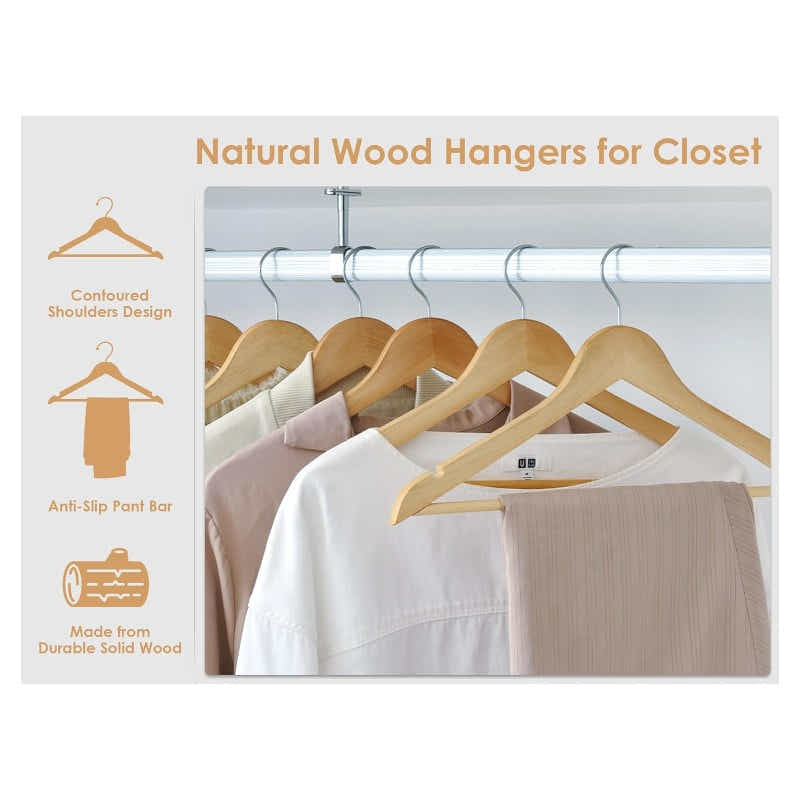 DS BS Wooden Hangers 10 Pack