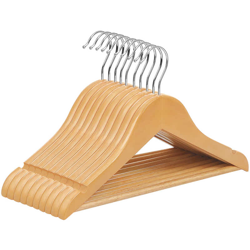 DS BS Wooden Hangers 10 Pack