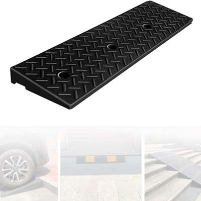 DS BS Heavy Duty Rubber Curb Ramp 100x30cm - Black
