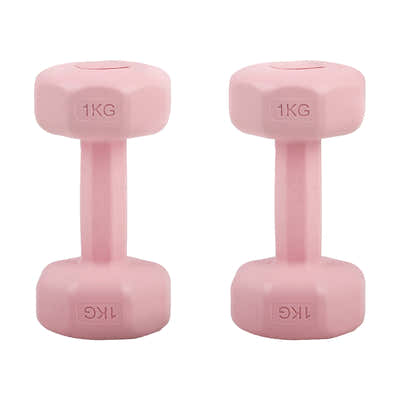 DS BS Set of 2 Dumbbells 1KG Each Pink
