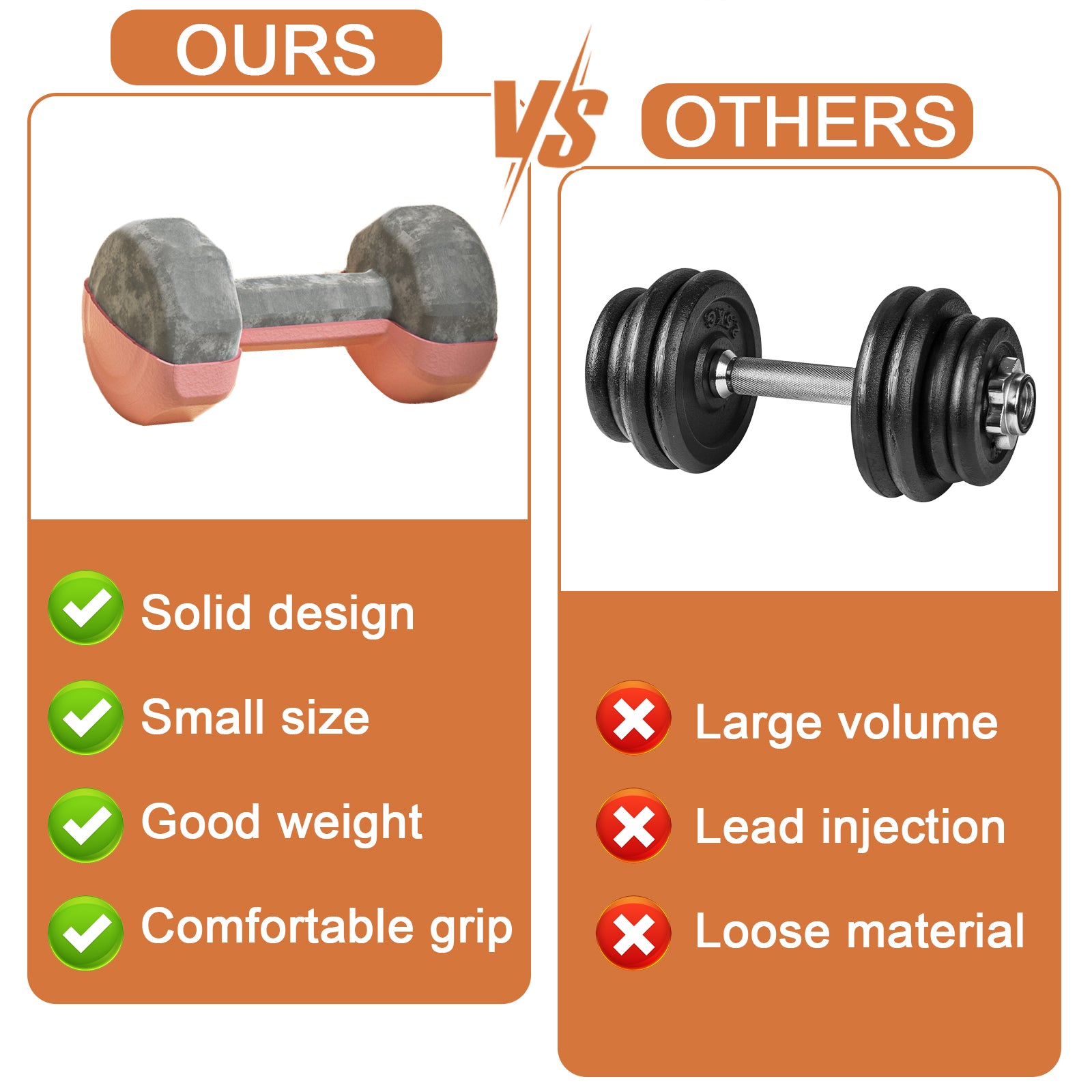 DS BS Set of 2 Dumbbells 1KG Each Pink