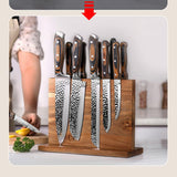 DS BS Double Sided Wooden Magnetic Knife Block Holder