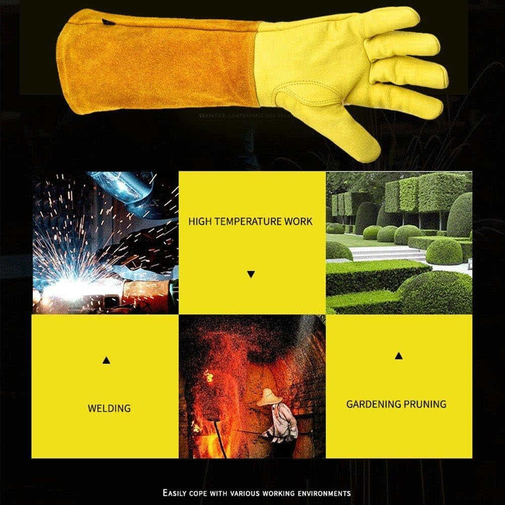 DS BS Thorn Proof Long Garden Gloves M -Yellow