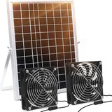DS BS 15W Solar Powered Dual Fan Kit