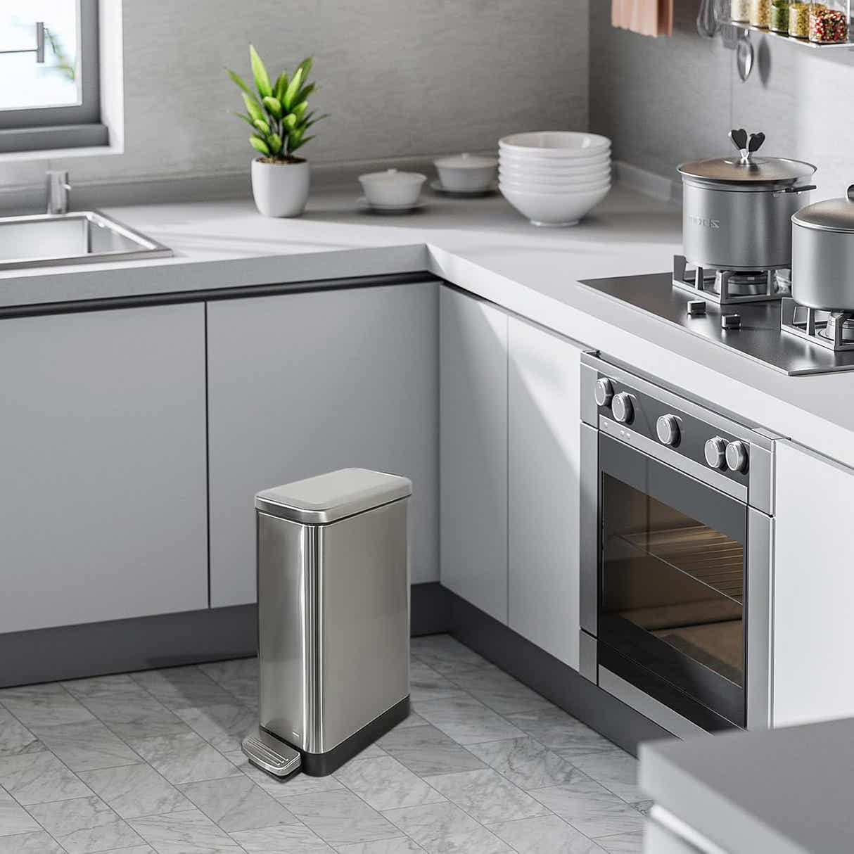 DS BS 10L Slim Kitchen Trash Can