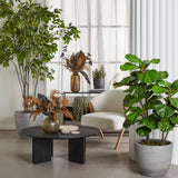 DS BS Fleece Accent Chair with Wood Legs