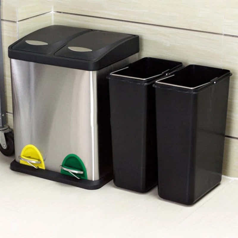 DS BS 30L Dual Compartment Trash Can