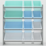 DS BS Kids toy Storage organizer with 12 plastic bins