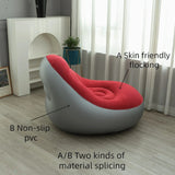 DS BS Inflatable Leisure Sofa Chair  Footstoo -Light Blue