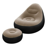 DS BS Inflatable Leisure Sofa Chair  Footstoo -Light Blue