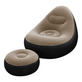 DS BS Inflatable Leisure Sofa Chair  Footstoo -Light Blue