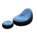 DS BS Inflatable Leisure Sofa Chair  Footstoo -Light Blue
