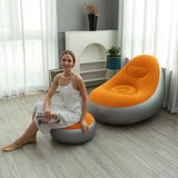 DS BS Inflatable Leisure Sofa Chair  Footstoo -Orange