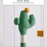 DS BS Cactus Cat Tree Tower , 135cm Multi-Level Cat Climbing Furniture