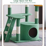 DS BS Cactus Cat Tree Tower , 135cm Multi-Level Cat Climbing Furniture