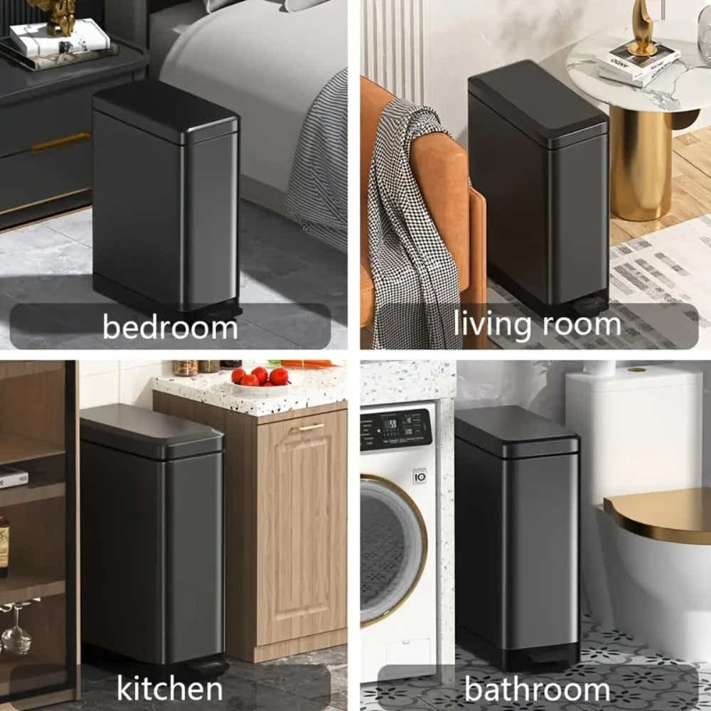 DS BS 18L Slim Kitchen Trash Can -Black