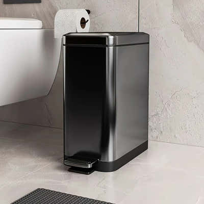 DS BS 15L Slim Kitchen Trash Can -Black
