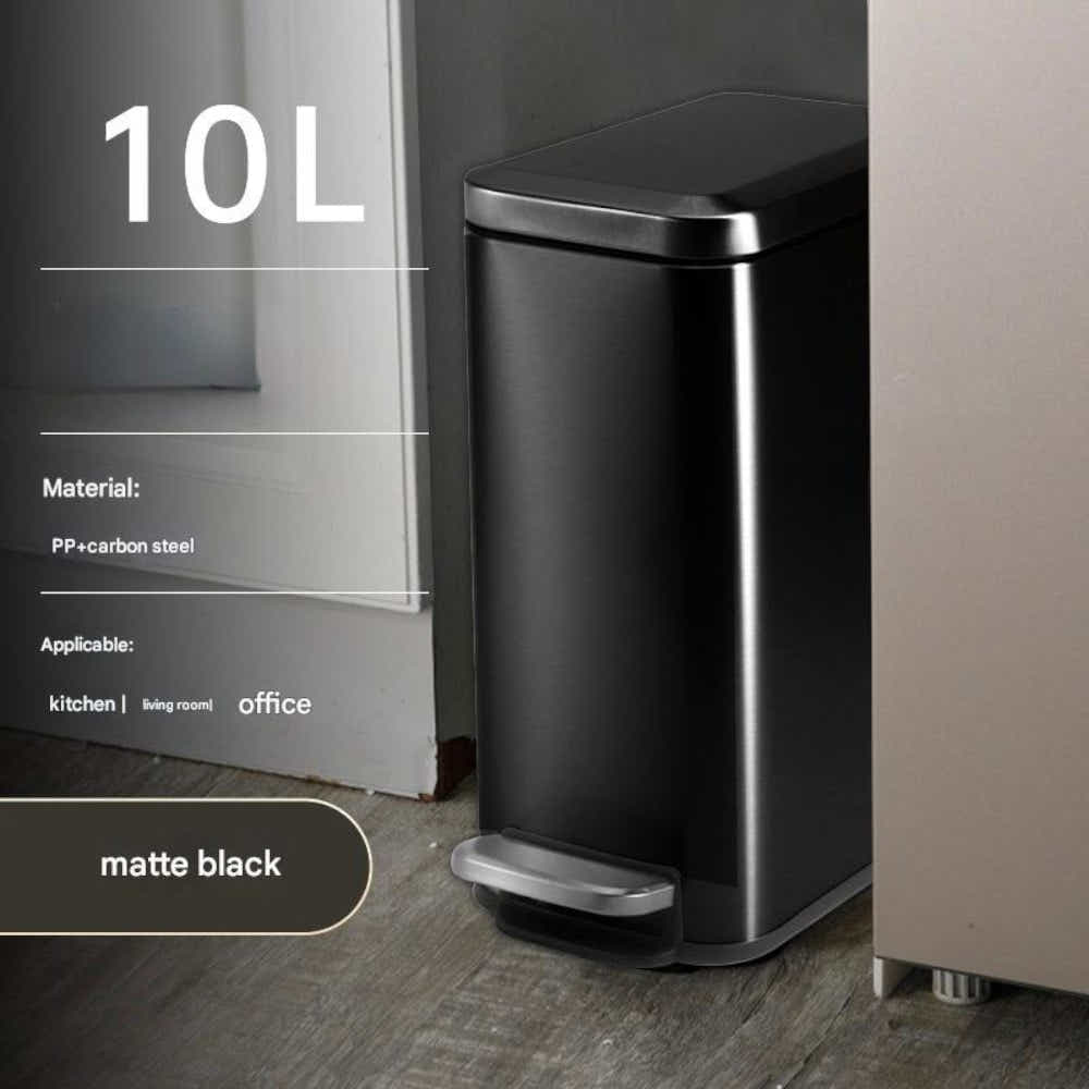 DS BS 10L Slim Kitchen Trash Can -Black