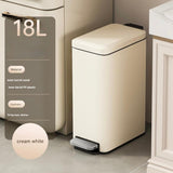 DS BS 18L Slim Kitchen Trash Can -White