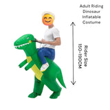 DS BS Green Inflatable Dinosaur Rider Size 150-190CM