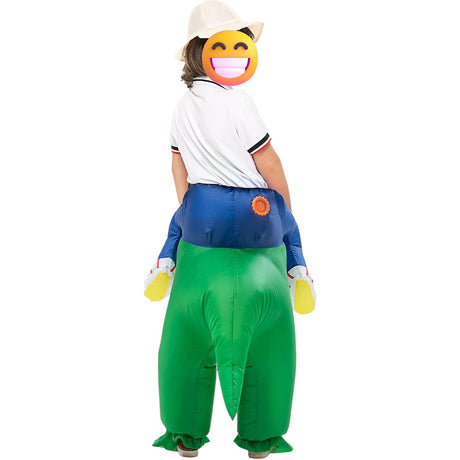 DS BS Green Inflatable Dinosaur Rider Size 80-105CM