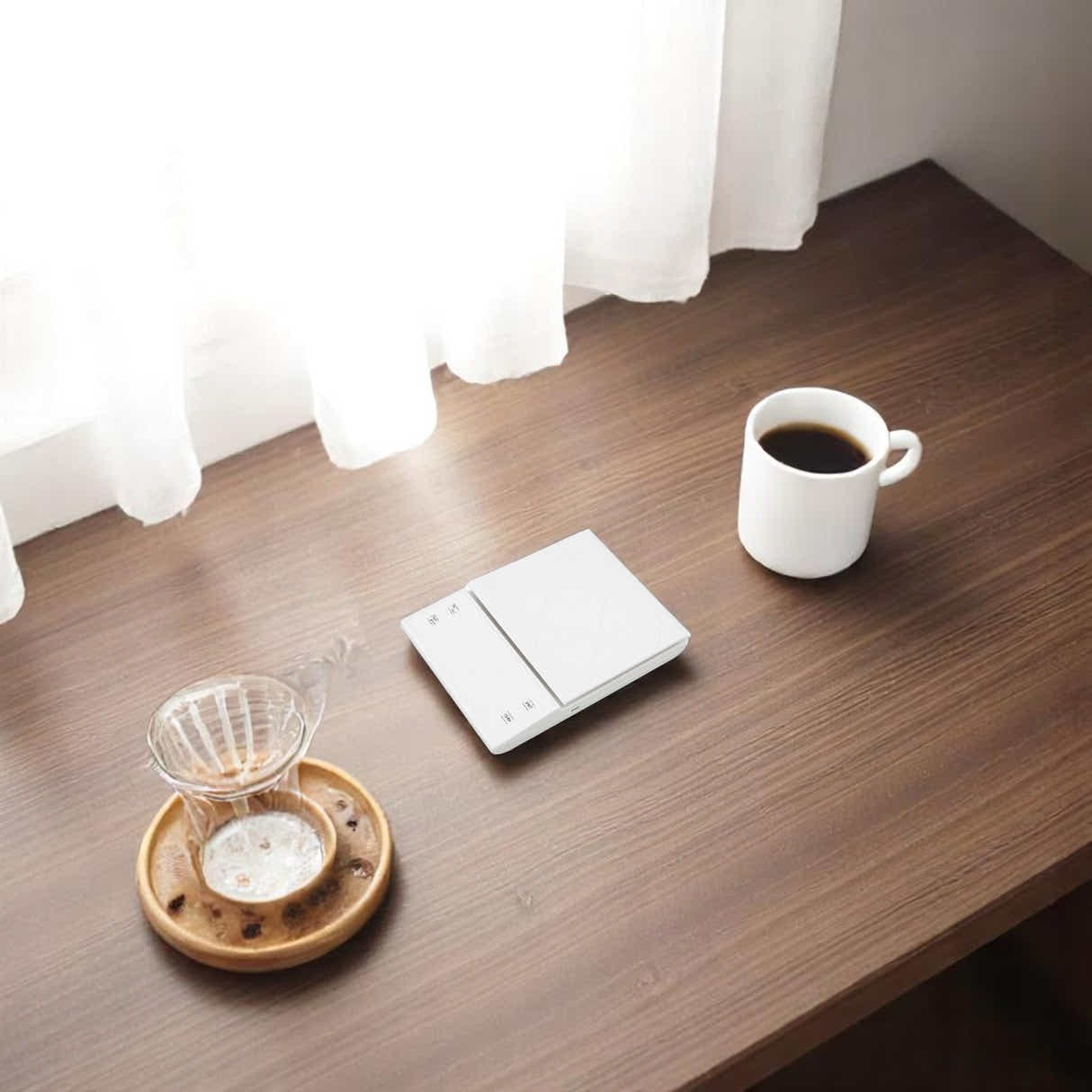 DS BS Digital Coffee Scale with Timer - White