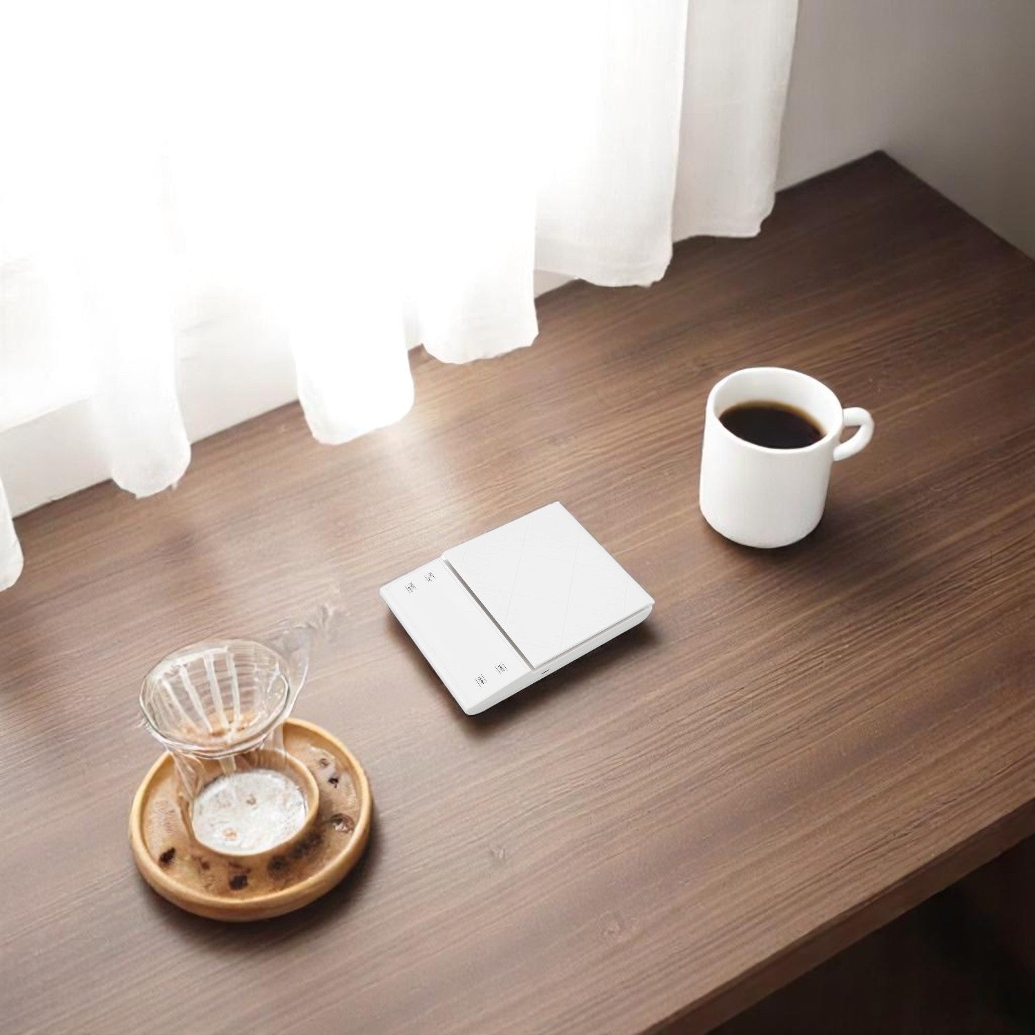 DS BS Digital Coffee Scale with Timer - White