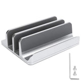 DS BS Adjustable Vertical Laptop Stand Dual Slot Aluminum Holder