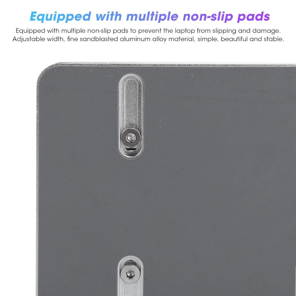 DS BS Adjustable Vertical Laptop Stand Dual Slot Aluminum Holder