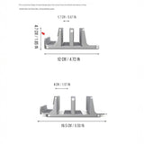 DS BS Adjustable Vertical Laptop Stand Dual Slot Aluminum Holder