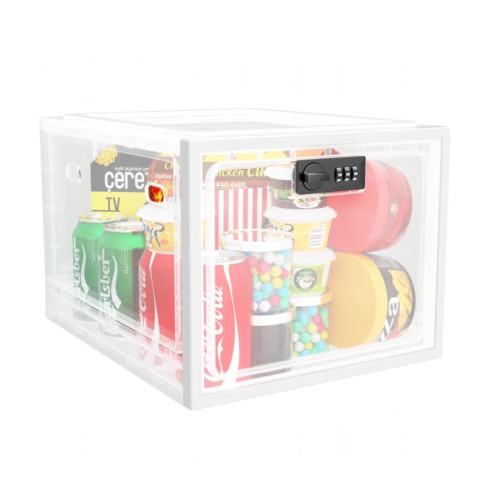 DS BS Fridge Lock Box Snack Storage Organizer with Combination Code