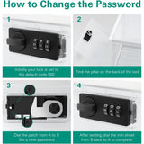 DS BS Fridge Lock Box Snack Storage Organizer with Combination Code