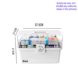 DS BS Large Capacity Portable First Aid Kit with Carry Handle