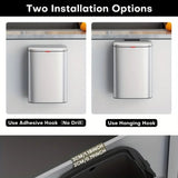 DS BS 8L Hanging Kitchen Trash Bin - Matte Black