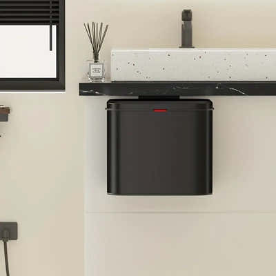 DS BS 8L Hanging Kitchen Trash Bin - Matte Black