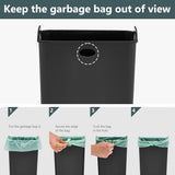 DS BS 4L Hanging Kitchen Trash Bin - Matte Black
