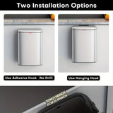 DS BS 4L Hanging Kitchen Trash Bin - Matte Black