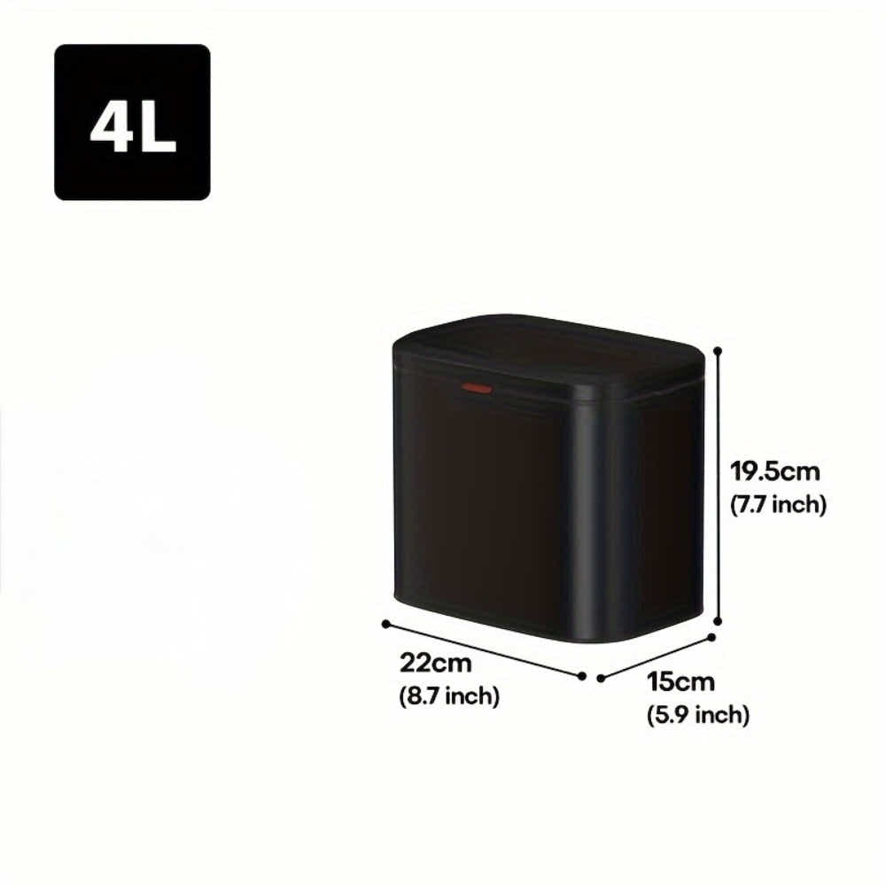 DS BS 4L Hanging Kitchen Trash Bin - Matte Black