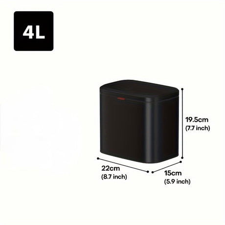 DS BS 4L Hanging Kitchen Trash Bin - Matte Black