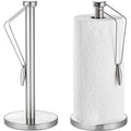 DS BS Stainless Steel Paper Towel Holder with Tension Arm - Silver