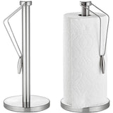 DS BS Stainless Steel Paper Towel Holder with Tension Arm - Silver
