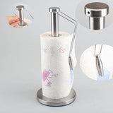 DS BS Stainless Steel Paper Towel Holder with Tension Arm - Silver
