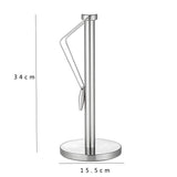 DS BS Stainless Steel Paper Towel Holder with Tension Arm - Silver