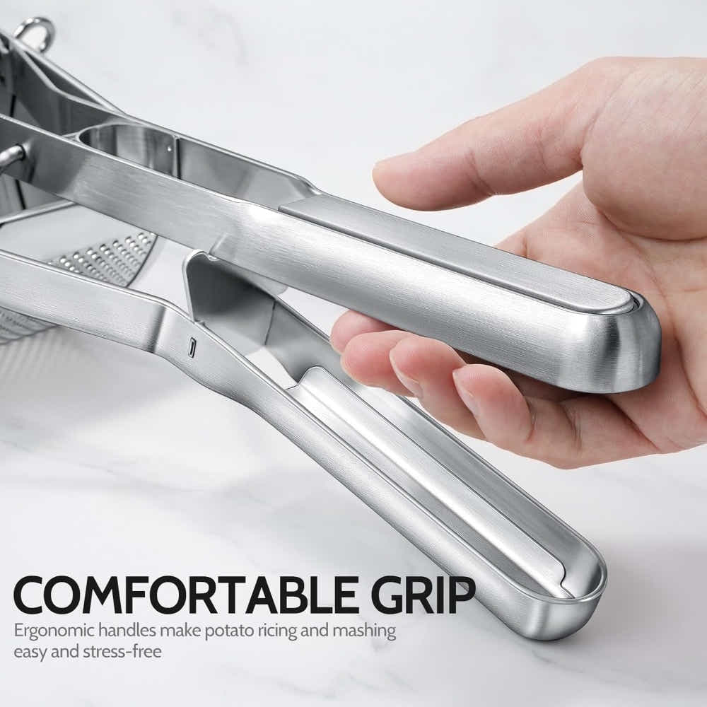 DS BS Stainless Steel Potato Ricer with Reinforced Handle Guard